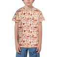thumbnail image 1 of Fuzoiu Firefighter Icons Print Youth Short Sleeve T-Shirt,Youth Dry-Fit Active Athletic T-Shirt,Short Sleeve Tops Tees for School, Sports, and Casual Wear, 1 of 6