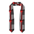 thumbnail image 1 of Fuzoiu Firefighters USA Flag Print Graduation Sash,Graduation Stole,Unisex Adult Graduation Stole Shawl 91" Long,for Academic Commencements Shawl-Flattened, 1 of 7