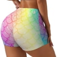 thumbnail image 1 of Fuzoiu Fish Scale Print Women's Workout Shorts,Workout Biker Shorts Women,Exercise Fitness Shorts,Scrunch Short, Athletic Shorts for Gym Yoga Running Sport Active-XX-Large, 1 of 8