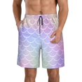 thumbnail image 1 of Fuzoiu Fish Scale1 Print Men's Beach Shorts,Men's Swim Trunks,Quick Dry Board Shorts with Pockets,Men's Bathing Suits for Surfing, Running, and Casual Wear-Small, 1 of 6