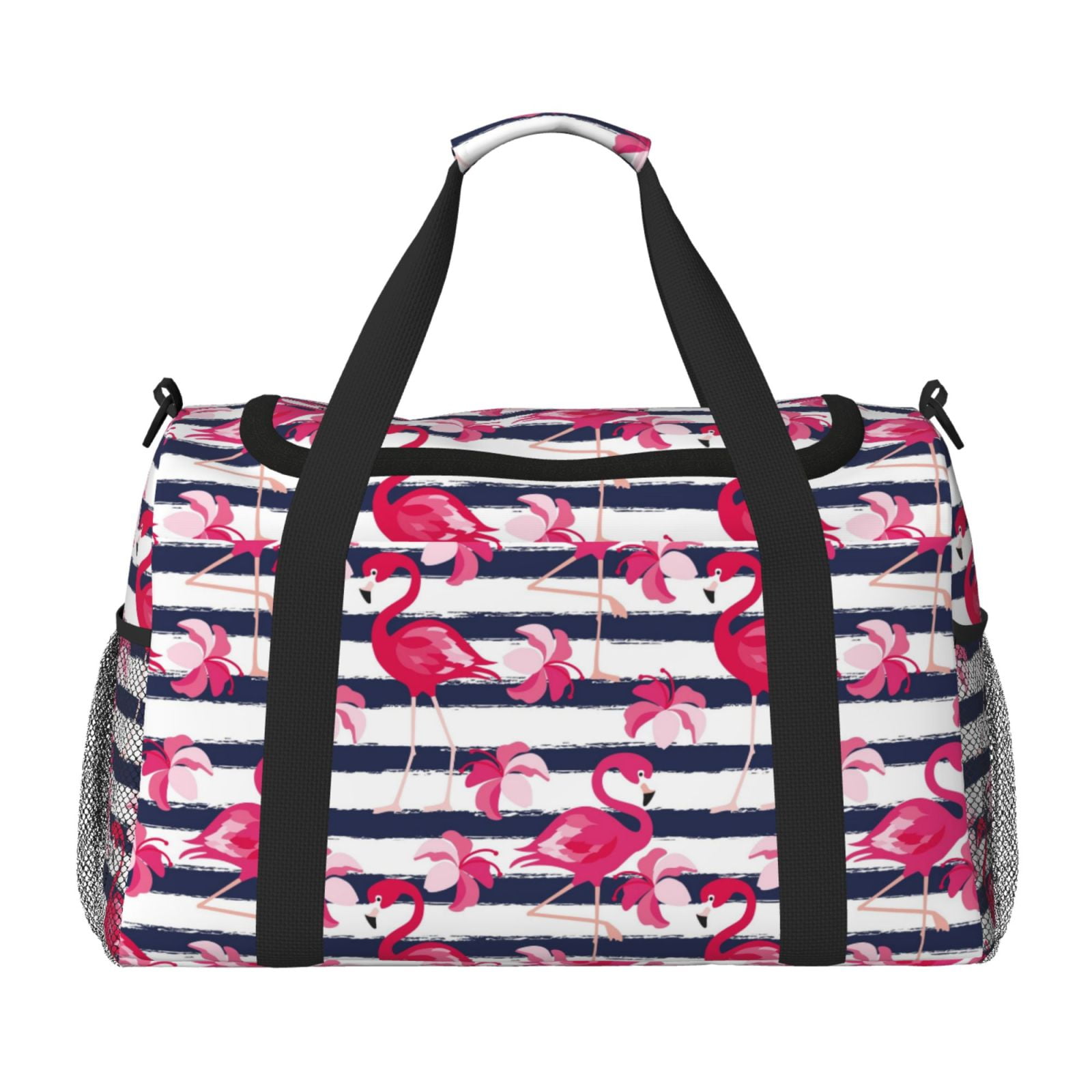 Fuzoiu Flamingos Print Travel Duffle Bag,Carry On Tote Bags,Duffel Bag,Sport Gym Bag, Hospital Bag for Labor and Delivery, Overnight Bag,Luggage Bag