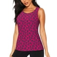 thumbnail image 1 of Fuzoiu Floral Colorful Print Women's Workout Tank Top,Athletic Racerback Sports Tank,Tops Sleeveless Running Loose Fit Yoga Tops,Active Shirts for Yoga, Running, and Gym-, 1 of 7