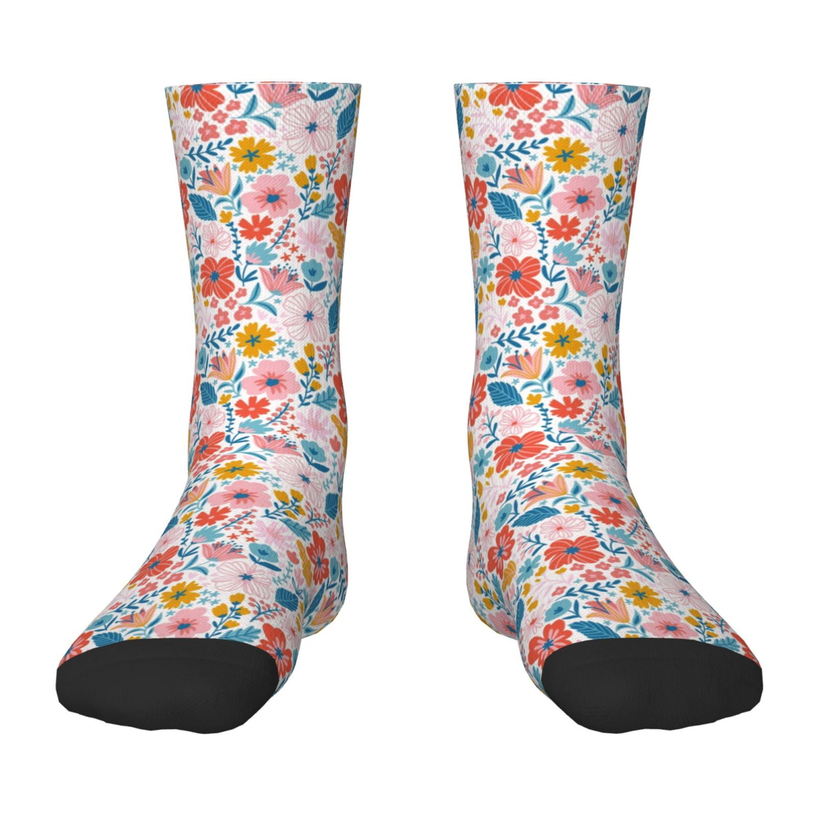 Fuzoiu Floral Ditsy Print Kids Socks For Boys Girls,Grip Crew Socks ...