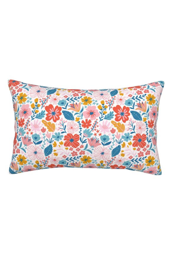 Floral Ditsy Print Pillow Case with Hidden Zipper,Pillow Covers,Soft and Comfortable Pillowcase-16"x24"
