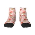 thumbnail image 1 of Fuzoiu Floral Mugs And Strawberries Print Adult Socks, Crew Moisture-wicking Socks, Unisex Cushion Crew Socks,Casual Sports Ankle Socks, 1 of 7