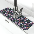 thumbnail image 1 of Fuzoiu Floral Rabbit Print Kitchen Faucet Suction Pad, Sink Splash Guard Faucet Mat, Faucet Handle Drip Catcher Tray Drying Mat For Bathroom Kitchen Bathroom Countertop, 1 of 1