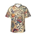 thumbnail image 1 of Fuzoiu Floral With Birds And Fantasy Flowers Print Hawaiian Shirt for Men, Summer Beach Casual Short Sleeve Button Down Shirts, Men’s Beach Summer Shirts with Pocket,Medium, 1 of 7
