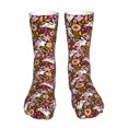 thumbnail image 1 of Fuzoiu Flower Bunny Print Crew Socks,Casual Athletic Gym LightWeight Thin Socks,Casual Crew Socks for Men Woman,Calf Length Crew Socks, 1 of 7