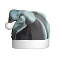 thumbnail image 1 of Fuzoiu Flower Crown White Horse Print Santa Hat Christmas Hat for Adults,Santa Hats with Pompom, Unisex Xmas Holiday Hat for Christmas New Year Festive Party Supplies, 1 of 6