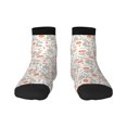 thumbnail image 1 of Fuzoiu Flower Rabbit Print Adult Socks, Crew Moisture-wicking Socks, Unisex Cushion Crew Socks,Casual Sports Ankle Socks, 1 of 1