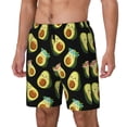thumbnail image 1 of Fuzoiu Flowers Avocado Print Men's Swim Shorts,Quick-Dry Double-Layer Swim Trunks,Board Trunks,Beach Shorts Swimwear Bathing Suits-Large, 1 of 6