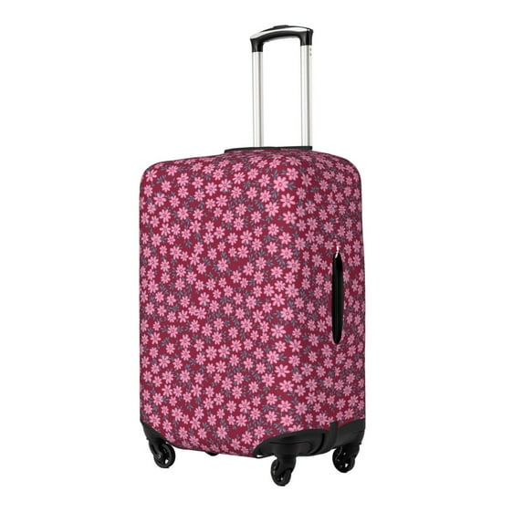 Fuzoiu Flowers With Green Leaves Print Suitcase Cover,Washable Luggage Covers for Suitcase,Elastic Luggage Protector Cover,Scratch Resistant Travel Suitcase Covers-X-Large
