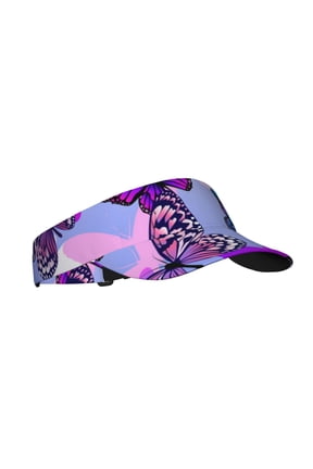 Flying Butterflies Print Adult Sunscreen Visor Cap,Adjustable Summer Cap for Men Women,Unisex Running Outdoor Beach Hat