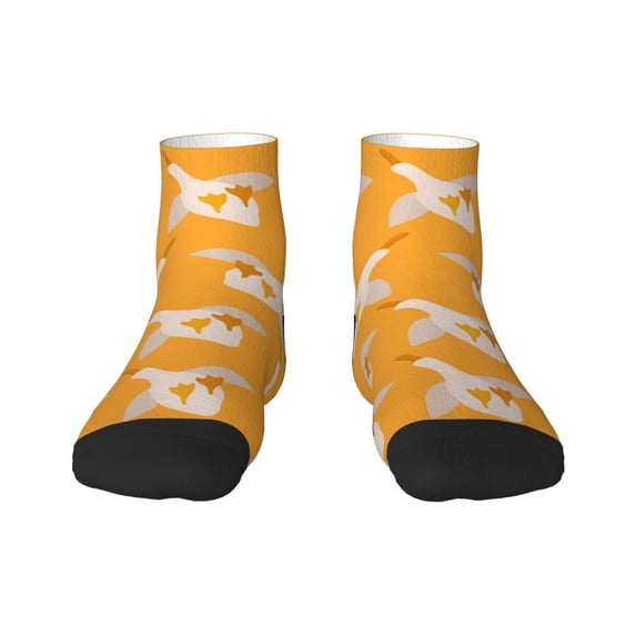 Fuzoiu Flying Ducks Print Adult Socks, Crew Moisture-wicking Socks, Unisex Cushion Crew Socks,Casual Sports Ankle Socks