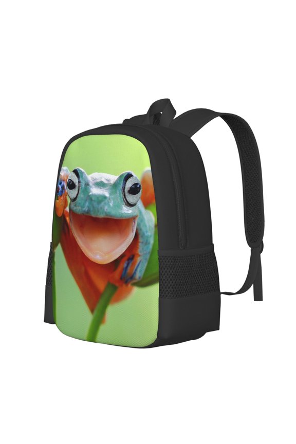 Flying Frog On Branch Print Large Capacity Backpack,Travel Backpack,Laptop Bag,College School Rucksack Bag,for School, Travel & Outdoor Activities