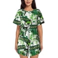 thumbnail image 1 of Fuzoiu Football 7 Print Women's Short-Sleeved Pajama Set,Lounge Sleepwear Set,Womens Pajama Sets 2 Piece,Button-Up Top and Shorts with Pockets-3X-Large, 1 of 7