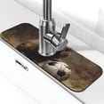 thumbnail image 1 of Fuzoiu Football Loving Hamster Print Kitchen Faucet Suction Pad, Sink Splash Guard Faucet Mat, Faucet Handle Drip Catcher Tray Drying Mat For Bathroom Kitchen Bathroom Countertop, 1 of 7