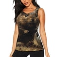 thumbnail image 1 of Fuzoiu Football Loving Hamster Print Women's Workout Tank Top,Athletic Racerback Sports Tank,Tops Sleeveless Running Loose Fit Yoga Tops,Active Shirts for Yoga, Running, and Gym-Large, 1 of 7