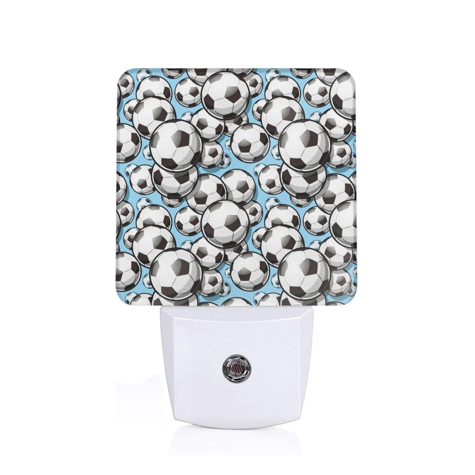 Fuzoiu Football Soccer Ball Print Dusk to Dawn LED Night Light with ...