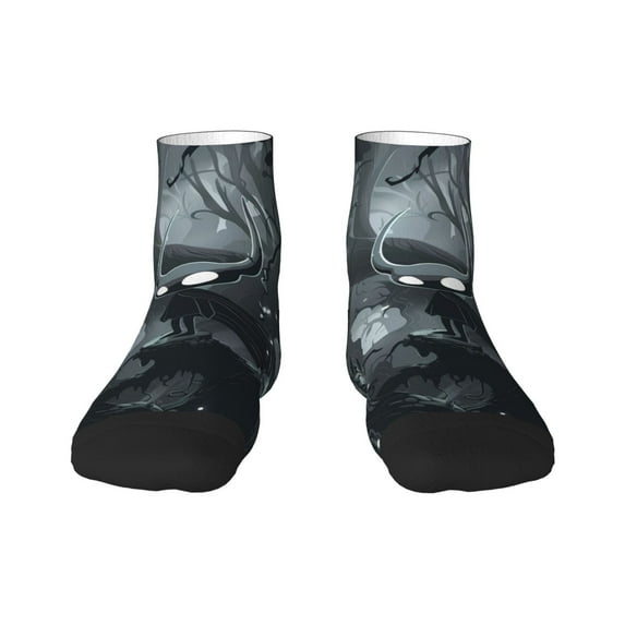Fuzoiu Forest Black Ghost Warrior Print Adult Socks, Crew Moisture-wicking Socks, Unisex Cushion Crew Socks,Casual Sports Ankle Socks