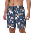 thumbnail image 1 of Fuzoiu Forest Elk Print Men's Swim Shorts,Quick-Dry Double-Layer Swim Trunks,Board Trunks,Beach Shorts Swimwear Bathing Suits-Medium, 1 of 6