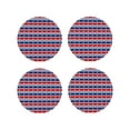 thumbnail image 1 of Fuzoiu Fourth Of July Print Leather Coasters Set,Drink Coasters Set of 4,for Tabletop Protection, Durable PVC Coasters,Home Décor and Housewarming Gift-Round Shape, 1 of 6