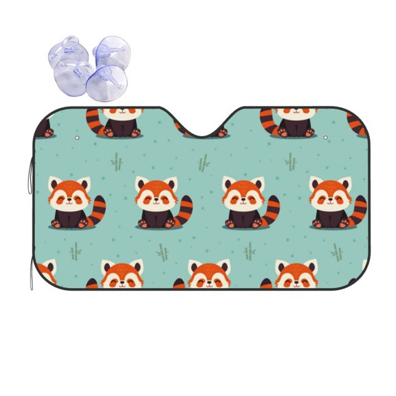 Fuzoiu Fox Print Car Windshield Sun Shade,Block Uv Rays Sunshade,Foldable Front Window Sun Visor Protector for Car,SUV,Truck-Keep Vehicle Cool-Fox