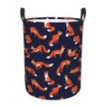 thumbnail image 1 of Fuzoiu Foxes In Different Poses Print Circular Hamper,Laundry Basket with Handle,Collapsible Laundry,Dirty Clothes Storage Basket,for Bedroom Bathroom Dorm Living Room-Small, 1 of 6
