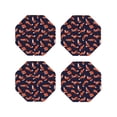 thumbnail image 1 of Fuzoiu Foxes In Different Poses Print Leather Coasters Set,Drink Coasters Set of 4,for Tabletop Protection, Durable PVC Coasters,Home Décor and Housewarming Gift-Octagon, 1 of 6