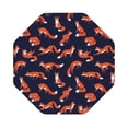 thumbnail image 1 of Fuzoiu Foxes In Different Poses Print Leather Coasters Set,Drink Coasters Set of 6,for Tabletop Protection, Durable PVC Coasters,Home Décor and Housewarming Gift,Octagon, 1 of 7