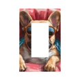 thumbnail image 1 of Fuzoiu French Bulldog In Sunglasses Print Single Duplex Outlet Cover Plate, Light Switch Cover, for Receptacle Light Switch, Switch Cover Decorative Wallplate-Style U, 1 of 6