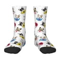 thumbnail image 1 of Fuzoiu French Bulldog With Coffee Cup Print Kids Socks For Boys Girls,Grip Crew Socks with Non Slip,Lightweight Stretch Crew Socks,Toddlers Crew Boot Socks, 1 of 5