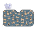 thumbnail image 1 of Fuzoiu French Bulldog Yoga Print Car Windshield Sun Shade,Block Uv Rays Sunshade,Foldable Front Window Sun Visor Protector for Car,SUV,Truck-Keep Vehicle Cool-French Bulldog Yoga, 1 of 8