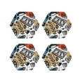 thumbnail image 1 of Fuzoiu French Food Print Leather Coasters Set,Drink Coasters Set of 4,for Tabletop Protection, Durable PVC Coasters,Home Décor and Housewarming Gift-Hexagon, 1 of 6