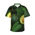 thumbnail image 1 of Fuzoiu Fresh Avocados Print Hawaiian Shirt for Men, Summer Beach Casual Short Sleeve Button Down Shirts, Men’s Beach Summer Shirts with Pocket,Large, 1 of 7