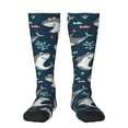 thumbnail image 1 of Fuzoiu Friendly Smiling Sharks Print Adult Stockings,Crew Socks,Unisex Fashion Socks, Casual Sports Socks,Comfortable Crew Socks for Everyday Wear and Sports, 1 of 6