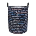 thumbnail image 1 of Fuzoiu Function Source Code Print Circular Hamper,Laundry Basket with Handle,Collapsible Laundry,Dirty Clothes Storage Basket,for Bedroom Bathroom Dorm Living Room-Small, 1 of 6