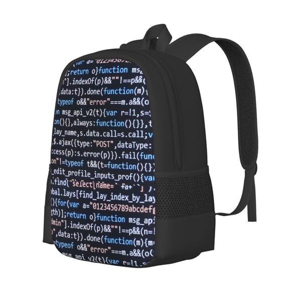 Fuzoiu Function Source Code Print Large Capacity Backpack,Travel Backpack,Laptop Bag,College School Rucksack Bag,for School, Travel & Outdoor Activities