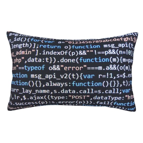 Fuzoiu Function Source Code Print Pillow Case with Hidden Zipper,Pillow Covers,Soft and Comfortable Pillowcase-16"x24"