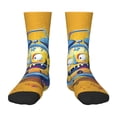 thumbnail image 1 of Fuzoiu Funny Alarm Clock Illustration Print Kids Socks For Boys Girls,Grip Crew Socks with Non Slip,Lightweight Stretch Crew Socks,Toddlers Crew Boot Socks, 1 of 5