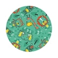 thumbnail image 1 of Fuzoiu Funny Animals in Jungle Print Leather Coasters Set,Drink Coasters Set of 6,for Tabletop Protection, Durable PVC Coasters,Home Décor and Housewarming Gift,Round Shape, 1 of 7