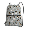 thumbnail image 1 of Fuzoiu Funny Beagle Active Dog Print Drawstring Backpack Water Resistant String Bag Sports Sackpack Gym Sack for Men Women, 1 of 6
