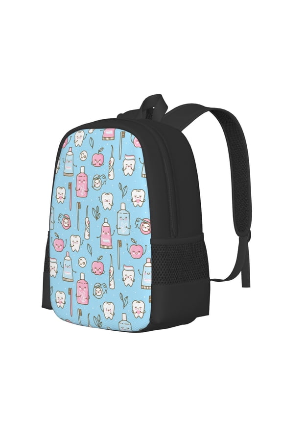 Funny Cute Teeth Print Large Capacity Backpack,Travel Backpack,Laptop Bag,College School Rucksack Bag,for School, Travel & Outdoor Activities
