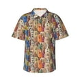 thumbnail image 1 of Fuzoiu Funny Dogs Family Print Hawaiian Shirt for Men, Summer Beach Casual Short Sleeve Button Down Shirts, Men’s Beach Summer Shirts with Pocket,3X-Large, 1 of 7