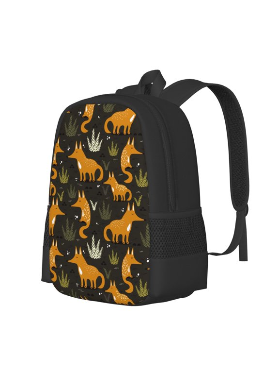 Funny Fox by the Field Print Large Capacity Backpack,Travel Backpack,Laptop Bag,College School Rucksack Bag,for School, Travel & Outdoor Activities
