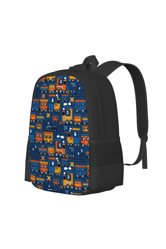 Funny Steam Train Print Large Capacity Backpack,Travel Backpack,Laptop Bag,College School Rucksack Bag,for School, Travel & Outdoor Activities