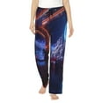 thumbnail image 1 of Fuzoiu Futuristic Bar Space View Print Women's Pajama Pants,Lounge Pants with Drawstring and Pockets, Casual Pjs Sleep Bottoms, Women's Sleep Pants-Large, 1 of 6