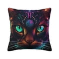 thumbnail image 1 of Fuzoiu Futuristic Cat Warrior Print Square Pillow Cover,Hidden Zipper Design,Luxury Square Pillow Case, Throw Pillow,Couch Cushion-26"x26", 1 of 7