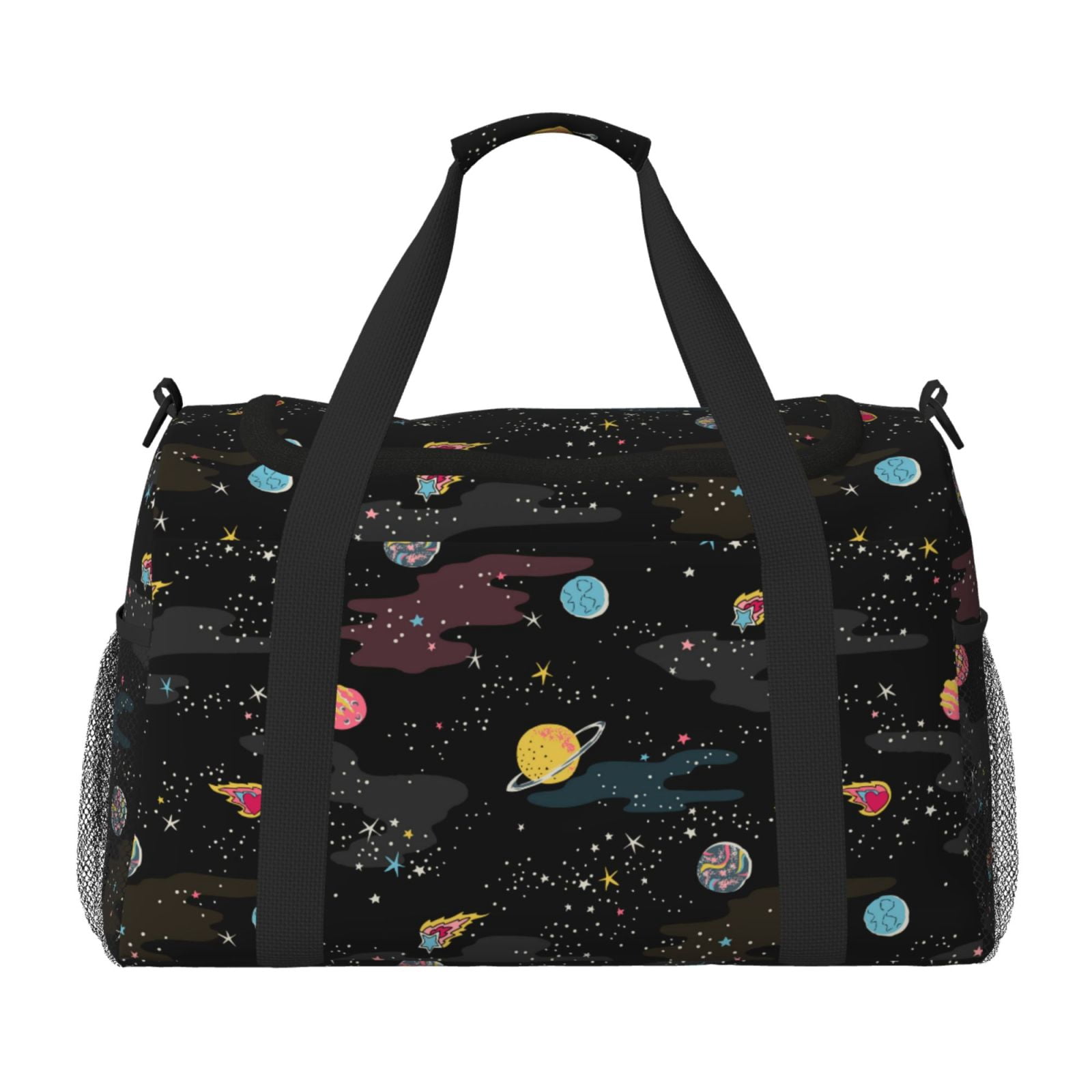 Fuzoiu Galaxy Print Travel Duffle Bag,Carry On Tote Bags,Duffel Bag,Sport Gym Bag, Hospital Bag for Labor and Delivery, Overnight Bag,Luggage Bag