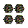 thumbnail image 1 of Fuzoiu Game Joysticks Print Leather Coasters Set,Drink Coasters Set of 4,for Tabletop Protection, Durable PVC Coasters,Home Décor and Housewarming Gift-Hexagon, 1 of 6